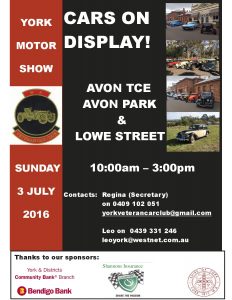 York Car Show Poster 2016